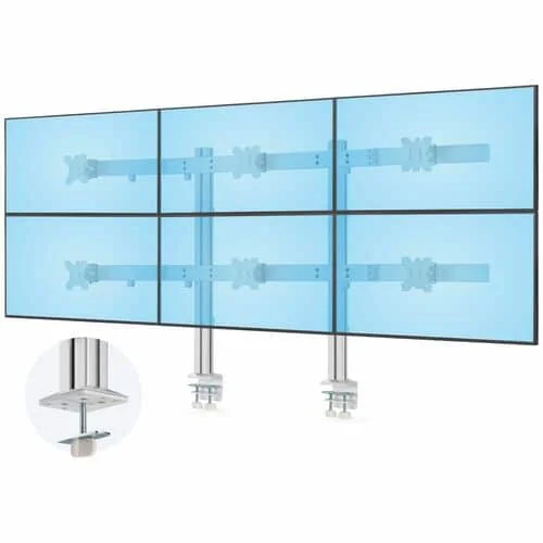 Six-Monitor Desk Mount Max 32"/17.6lb - 6-MONITOR-ARM-A